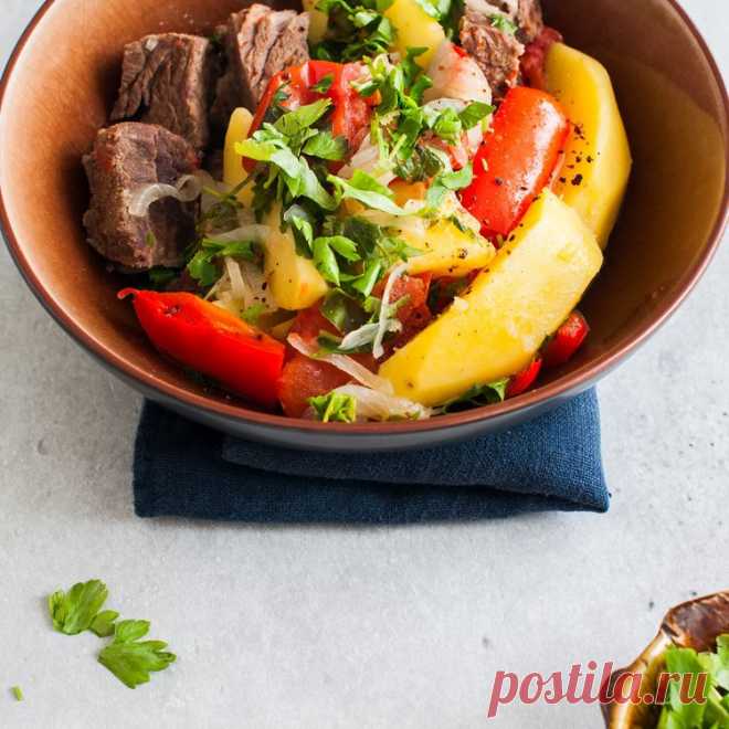 Хашлама с говядиной - пошаговый рецепт с фото, ингредиенты, как приготовить - Hi-chef.ru