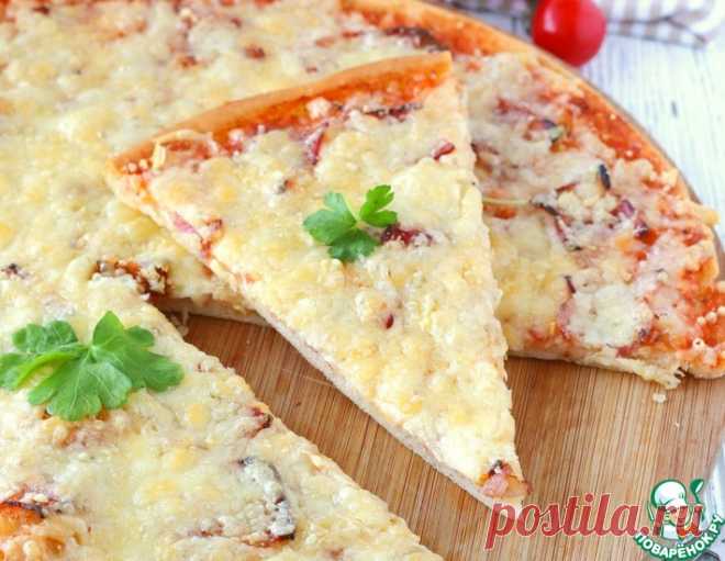 Пицца с сырокопченым беконом – кулинарный рецепт