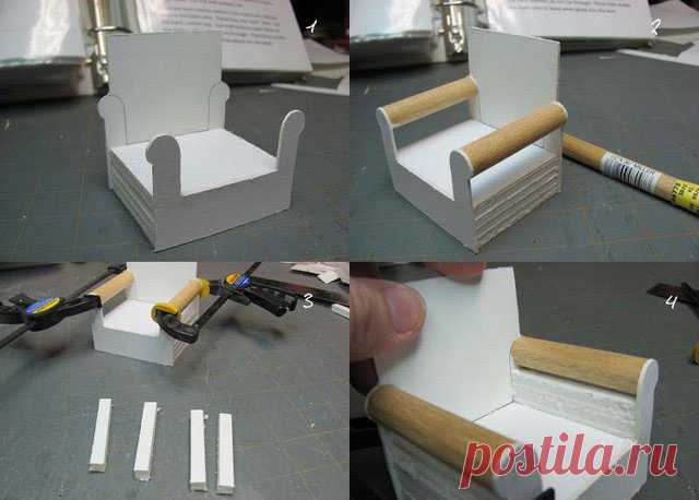 Мебель из картона своими руками: как сделать выкройки для дома и для кукол