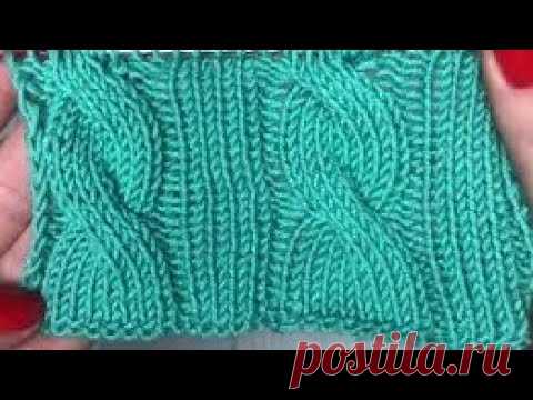 Простой узор спицами под силу начинающей вязальщице - YouTube