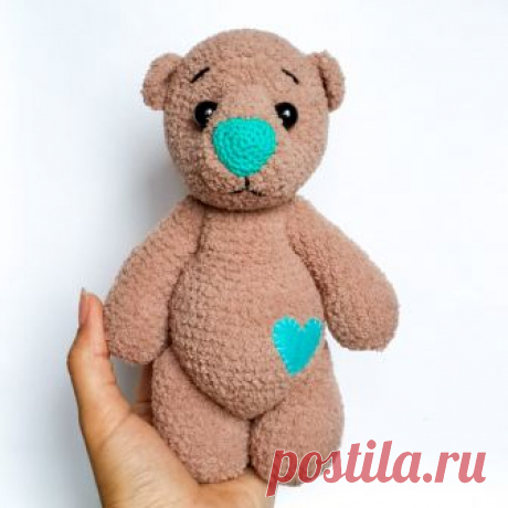 Как связать мишку Сердцепуза. По какой схеме связать Сердцепуза. Сердцепуз вязаный крючком описание.