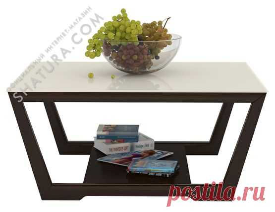 Стол журнальный ALICE 1 (700*700) венге/стекло крем - Официальный сайт (интернет-магазин) мебельной компании ШАТУРА