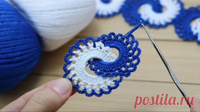 Супер простой и красивый УЗОР вязание крючком МК How to Crochet for Beginners Motif Step by step