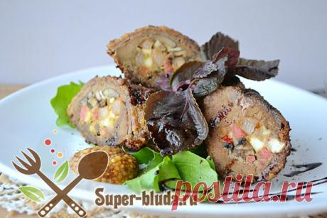 Рецепт рулетиков из говяжьей печени | Блюда из мяса