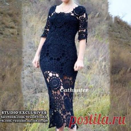 Ирландское кружево .фриформ. тунисское вязание.