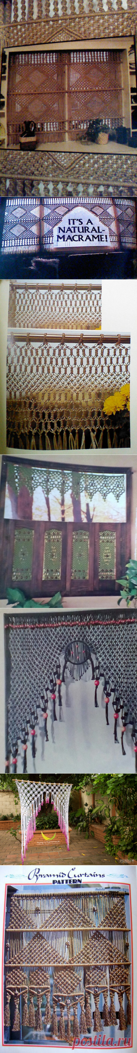 Four 4 Vintage Macrame Curtain Patterns от... / Рукоделие / Макраме / Pinme.ru / Pinme