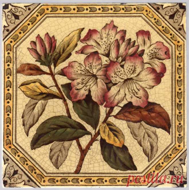 Англия, 1889 год, размер около 15х15 см