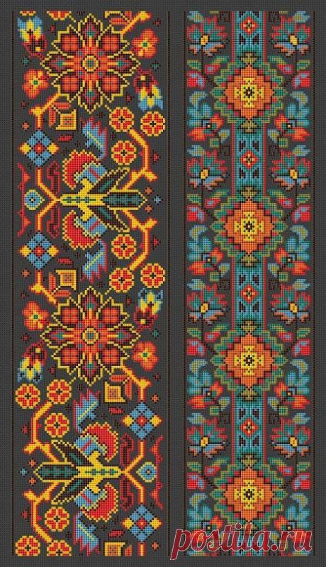 Cross Stitch Pattern Sampler Vintage Borders Repeating Motif Borders PDF