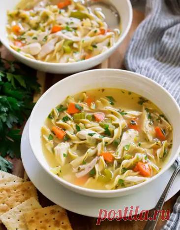 Суп с курицей и лапшой – пошаговый фото рецепт