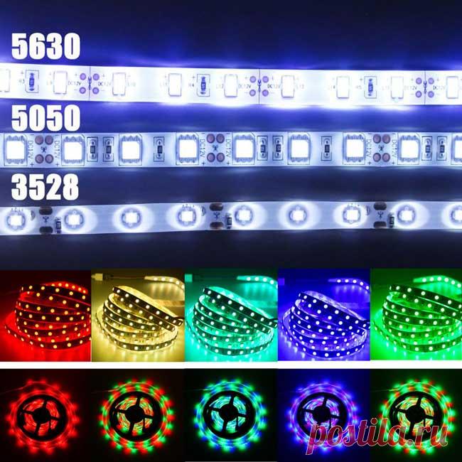 Чем отличаются светодиодные ленты - 3 характеристики - SMD 3528, 5050, 2835, 5630