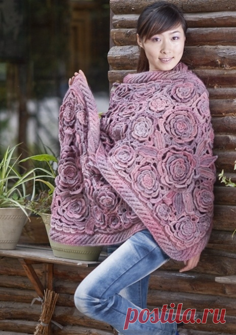 Irish crochet &amp;: STOLE + SHAWL ... ПАЛАНТИН + ШАЛЬ