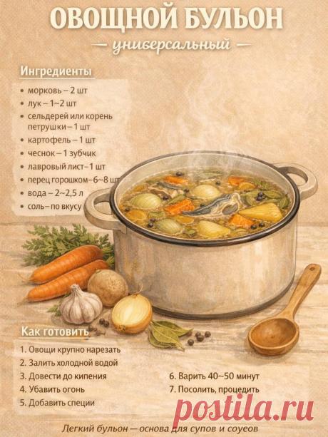 Овощной бульон универсальный
