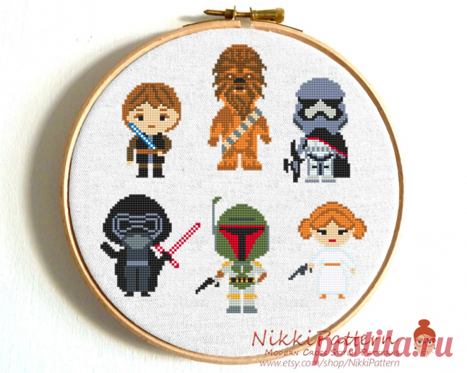 Star Wars fan art Cross Stitch pattern Set Inspired by Anakin | Etsy