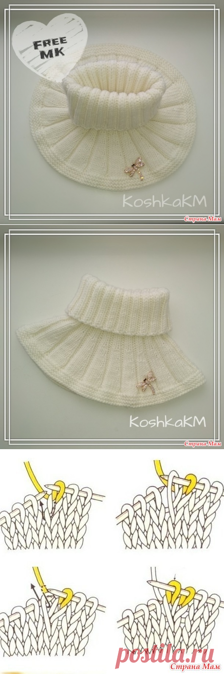 . Манишка спицами - Вязание - Страна Мам