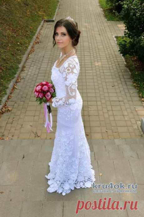Свадебное платье крючком. Работа Светланы
