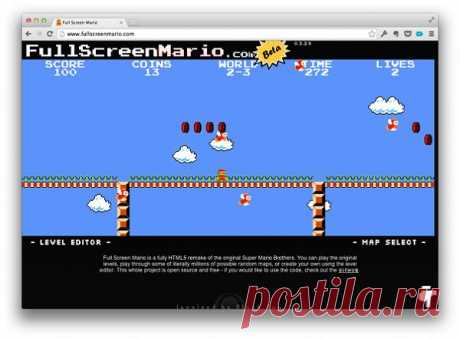 Мир никогда не будет прежним, так как играть в Super Mario Bros. можно прямо в браузере | Лайфхакер
