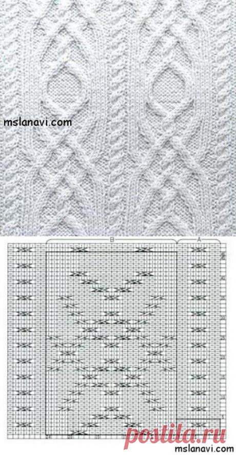 Рельефный узор спицами №108 | Мисс Лана Ви | г-жа Лана Vi