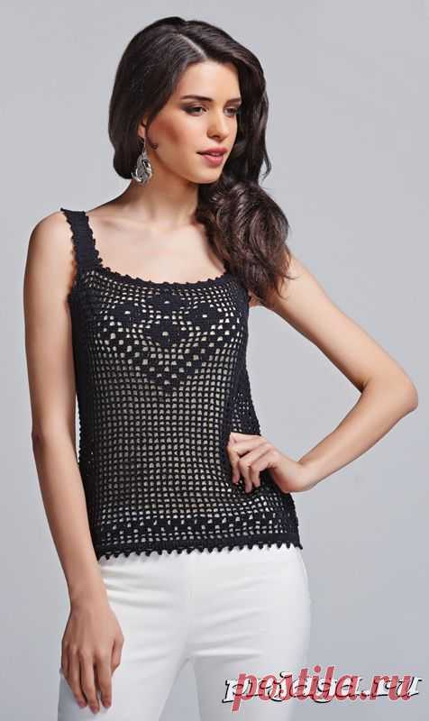 Филейный топ крючком