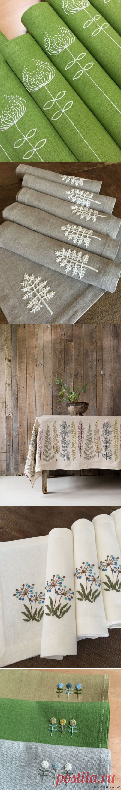 Мадам Рукоделкина - идеи и образы для рукоделия.Вышивка на скатертях и салфетках. Идеи для вдохновения
