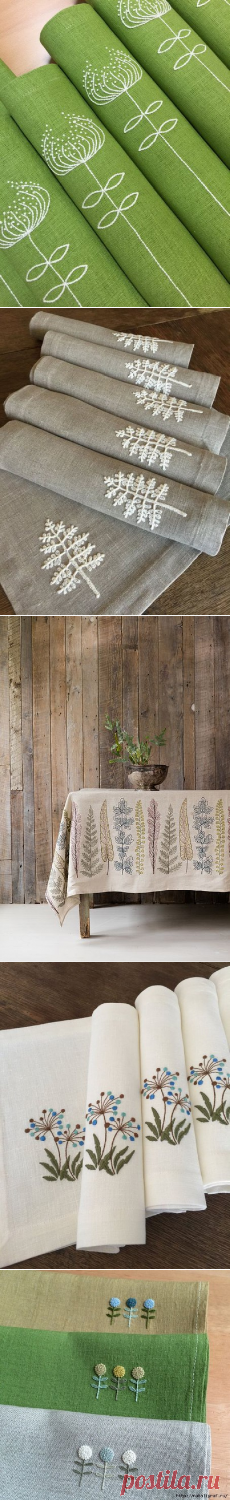 Мадам Рукоделкина - идеи и образы для рукоделия.Вышивка на скатертях и салфетках. Идеи для вдохновения