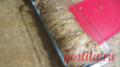 Вкуснейшая грудинка в духовке - вместо колбасы