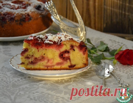Ягодный пирог с маскарпоне – кулинарный рецепт