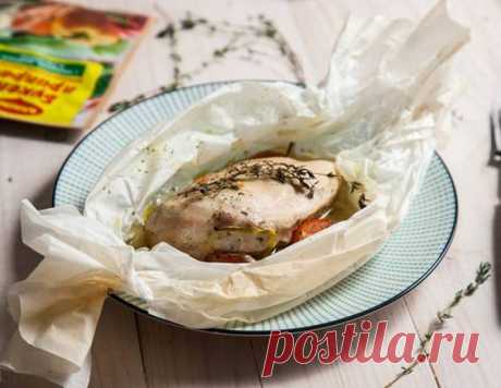 Куриная грудка с овощами в пергаменте - рецепт приготовления с фото от Maggi.ru