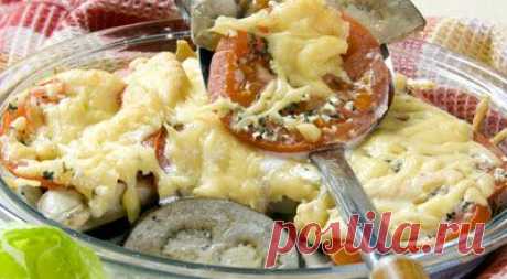 Баклажаны, запечённые с грибами. - Рецепт