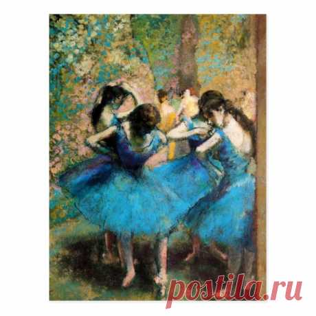 Degas Blue Dancers Postcard | Zazzle.com