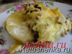Мясо по-французски из свинины с грибами и картофелем в духовке (пошаговый рецепт с фото) | Катюшенька Ру - мир шитья