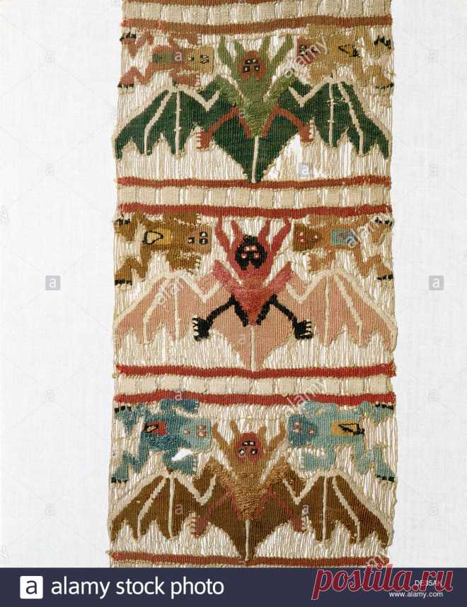 Stock Photo - A textile from Pachacamac with bat and human designs Download this stock image: A textile from Pachacamac with bat and human designs. - DE35AK from Alamy's library of millions of high resolution stock photos, illustrations and vectors.