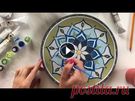 МК по декорированию тарелки в технике &quot;Точечная роспись&quot; | Как раскрасить тарелку | point-to-point Мастер класс по декорированию тарелки в технике &quot;точечная роспись&quot; или point-to-point Краски и контуры отсюда: Ещё одна тарелочка в этой тех...