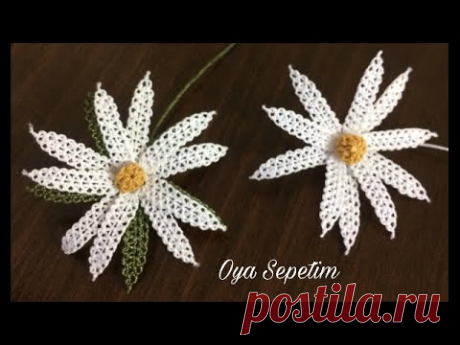 İğne oyası papatya yapımı