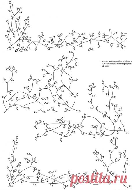 Шарф-пончо с вышивкой - схема вязания спицами. Вяжем Шарфы на Verena.ru