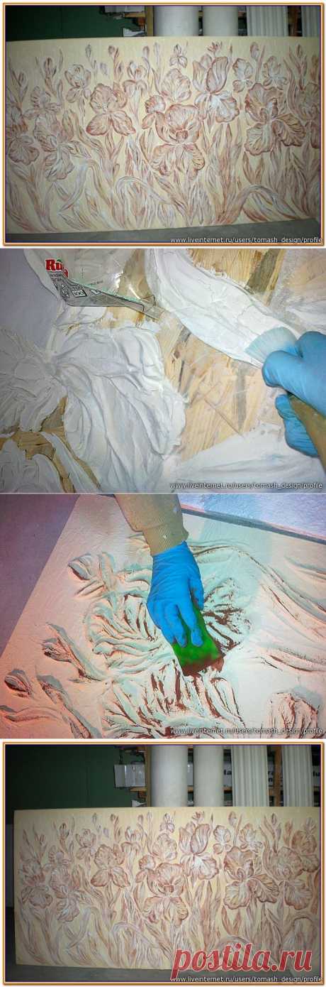Как легко и недорого сделать лепнину. Ирисы. Мастер-класс от Томаш Ольги.