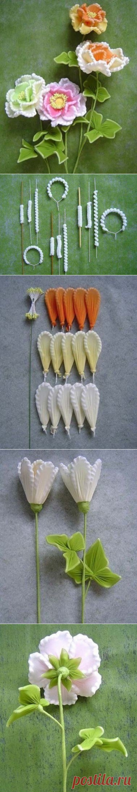 Цветы из капроновых колготок