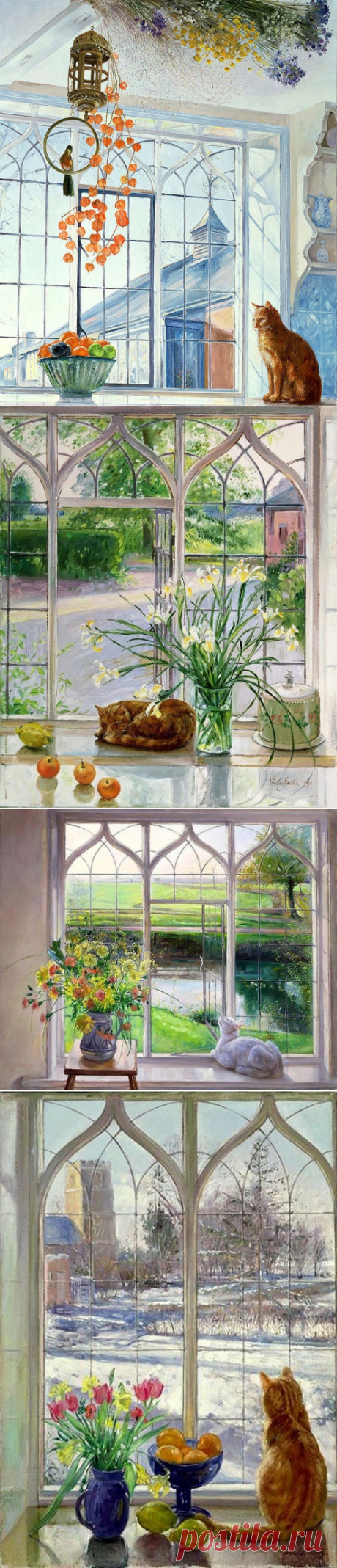 Кошка на окошке.Художник Тимоти Истон (Timothy Easton)