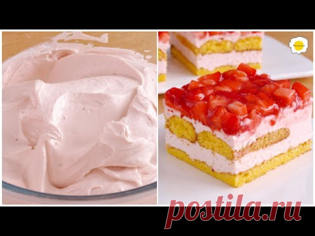 Рецепт тирамису с клубничным сыром и кремом Дипломат