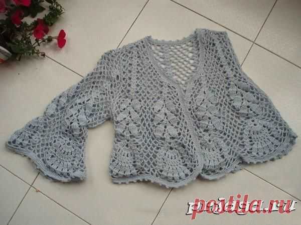 Ажурное болеро крючком для девочки