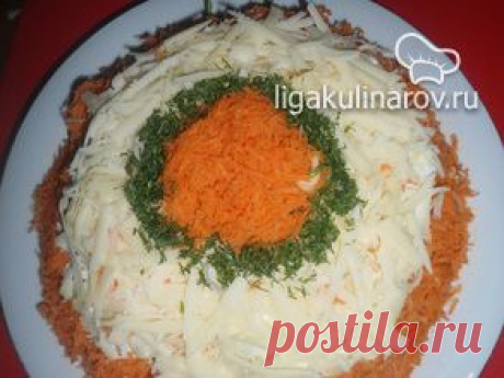 Салат с брусникой и яблоками &quot;Елочная игрушка&quot; – рецепт с фото от Лиги Кулинаров, пошаговый рецепт