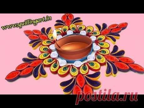 Paper Quilling : Creating Rangoli Designs for Diwali festiwal by using Quilling Artwork