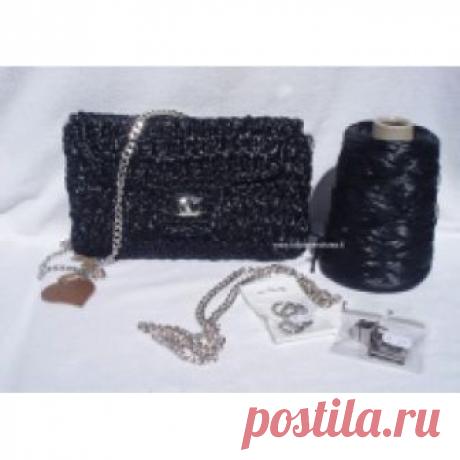 Filato Rafia di Viscosa Nero | Filato in Rafia di Viscosa | Tutti A Mano Luisa