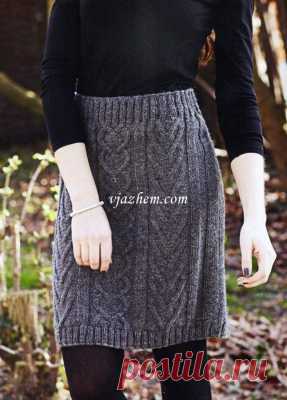 Юбка-карандаш с узором из кос