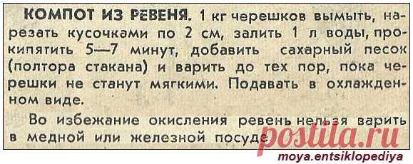 Компот из ревеня