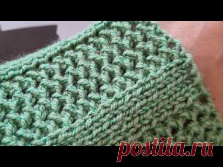 Рельефные секции на спицах🧶❤️knitting pattern.