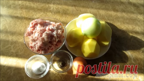 Картофельно-мясные котлеты в духовке