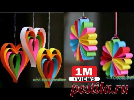 DIY PAPER CRAFT :: Easy Wall Hanging Decoration // DIY Room Decoration Ideas At Home
