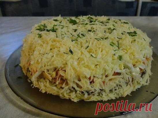 25 рецептов салата с грибами:
1. Салат 