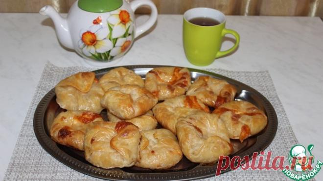 Хрустящие слойки с сыром Кулинарный рецепт