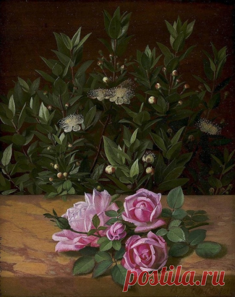 Художник Otto Diderich Ottesen (1816-1892). Лирические портреты цветов - Искусство - медиаплатформа МирТесен